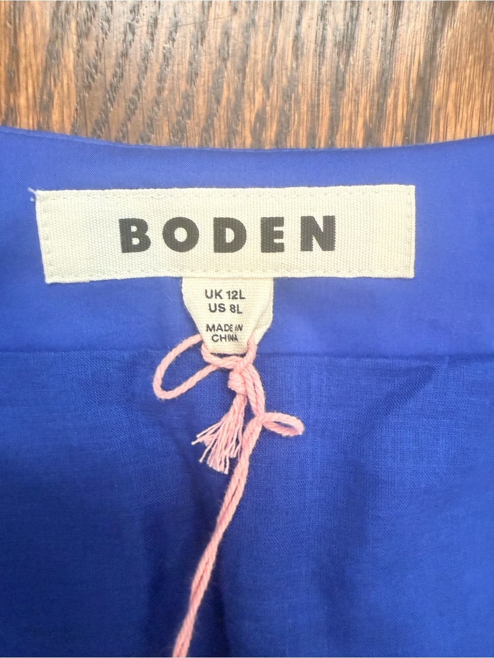 Boden NWT blue dress. 10 Tall. Pockets! - Picture 3 of 5